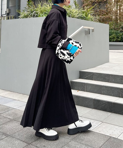 PAGEBOY（ページボーイ）の「SETUPショートシャツ（シャツ/ブラウス・レディース・オフホワイト/ブラック/ミント・FREE）」の12枚目の写真