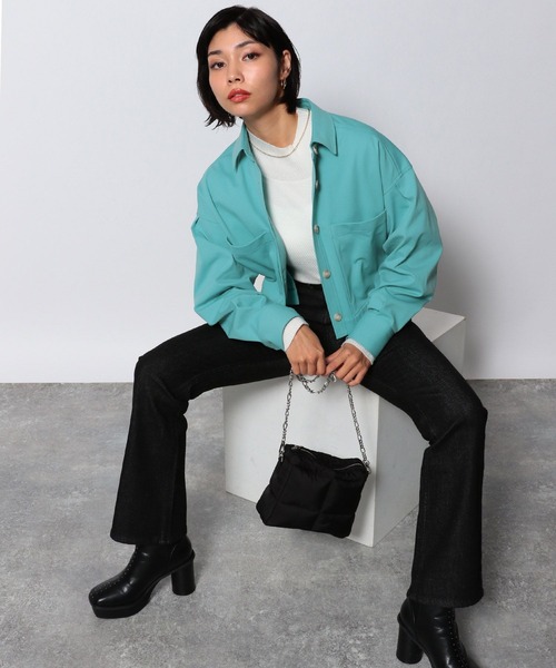 PAGEBOY（ページボーイ）の「SETUPショートシャツ（シャツ/ブラウス・レディース・オフホワイト/ブラック/ミント・FREE）」の22枚目の写真