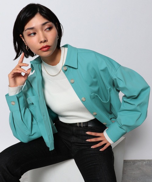 PAGEBOY（ページボーイ）の「SETUPショートシャツ（シャツ/ブラウス・レディース・オフホワイト/ブラック/ミント・FREE）」の21枚目の写真