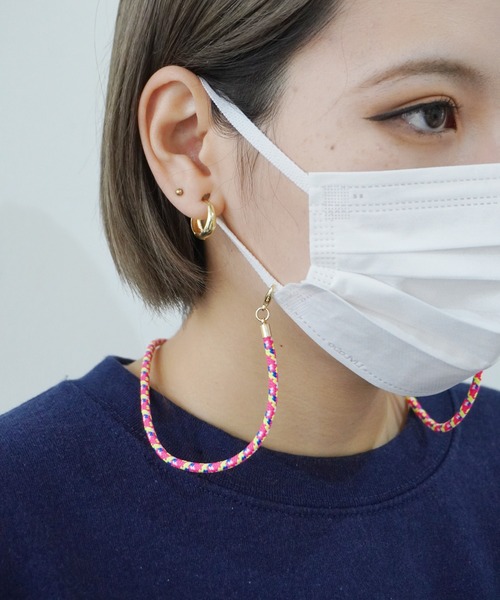 Ado マスクチェーン 青いバラ 薔薇 バラ ローズ ハート グラスコード 眼鏡チェーン マスク