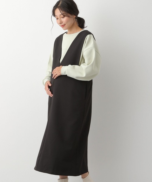 LEPSIM（レプシィム）の「マタニティ／フカＶジャンスカ　169469（マタニティウェア/グッズ・レディース・ブラウン/ブラック・FREE）」の2枚目の写真