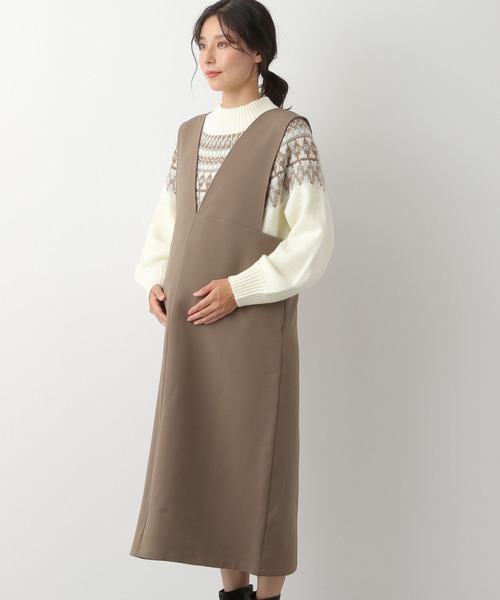LEPSIM（レプシィム）の「マタニティ／フカＶジャンスカ　169469（マタニティウェア/グッズ・レディース・ブラウン/ブラック・FREE）」の8枚目の写真