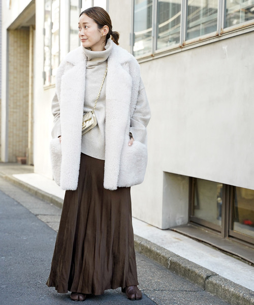 Deuxieme Classe（ドゥーズィエムクラス）の「*Cu/R マキシスカート（スカート・レディース・ブラウン/タン/ブラック・FREE）」の5枚目の写真