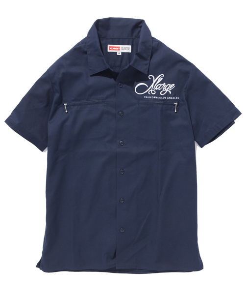 XLARGE(エクストララージ)の「SCRIPT LOGO S/S WORK SHIRT(シャツ/ブラウス・メンズ・ブラック/カーキ/オリーブ/ネイビー・MEDIUM/X-LARGE/LARGE/SMALL)」の8枚目の写真