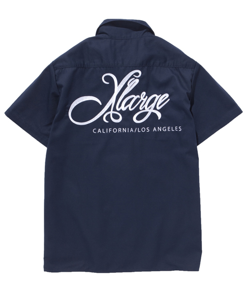 XLARGE(エクストララージ)の「SCRIPT LOGO S/S WORK SHIRT(シャツ/ブラウス・メンズ・ブラック/カーキ/オリーブ/ネイビー・MEDIUM/X-LARGE/LARGE/SMALL)」の5枚目の写真