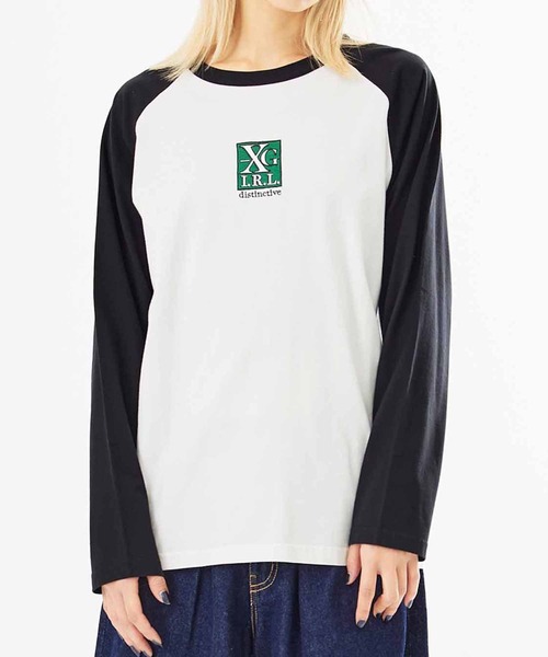 早い者勝ち 大人気 X-girl EMBROIDERED SQUARE LOGO B/B TEE X-girl（エックスガール）の「EMBROIDERED SQUARE LOGO B/B TEE