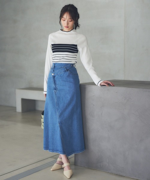 Andemiu（アンデミュウ）の「デニムリメイクフウスカート185844（スカート・レディース・ブルー・SMALL/MEDIUM）」の4枚目の写真