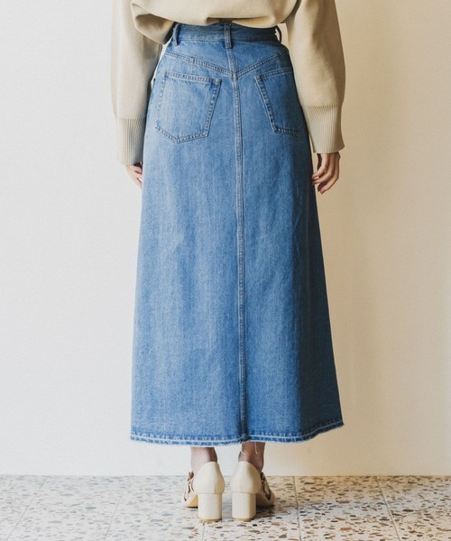 Andemiu（アンデミュウ）の「デニムリメイクフウスカート185844（スカート・レディース・ブルー・SMALL/MEDIUM）」の7枚目の写真