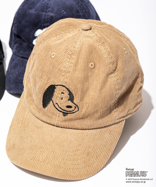 PEANUTS（ピーナッツ）の「【PEANUTS by relume / ピーナッツ】別注 刺繍 キャップ（キャップ・メンズ・ブラック/ベージュ/グリーン/ブルー系その他・FREE）」の3枚目の写真