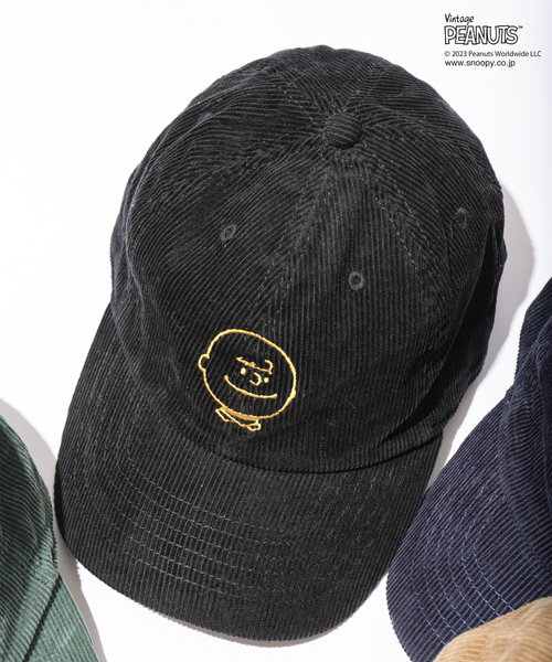 PEANUTS（ピーナッツ）の「【PEANUTS by relume / ピーナッツ】別注 刺繍 キャップ（キャップ・メンズ・ブラック/ベージュ/グリーン/ブルー系その他・FREE）」の2枚目の写真