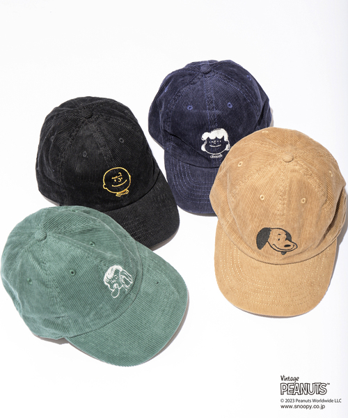 PEANUTS（ピーナッツ）の「【PEANUTS by relume / ピーナッツ】別注 刺繍 キャップ（キャップ・メンズ・ブラック/ベージュ/グリーン/ブルー系その他・FREE）」の8枚目の写真