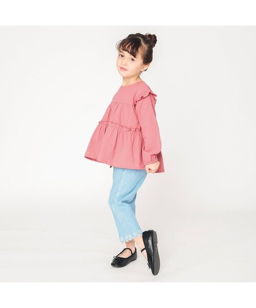 BREEZE（ブリーズ）の「ティアードチュニック（チュニック・キッズ・ブラック/レッド・110/130/120/100/140/90）」の4枚目の写真