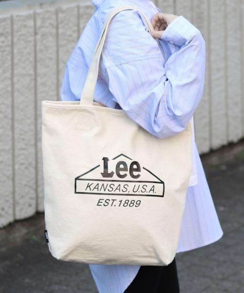 Lee（リー）の「Lee（リー）ハウスマークブランドロゴプリント デニム・キャンバストートバッグ メンズ レディース ユニセックス（トートバッグ・レディース・オフホワイト/グレー/ネイビー/ブラック・FREE）」の22枚目の写真