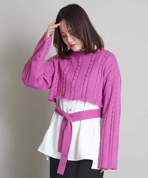 A de a.v.v | 2WAYスリーブスリットニット(ニット/セーター)