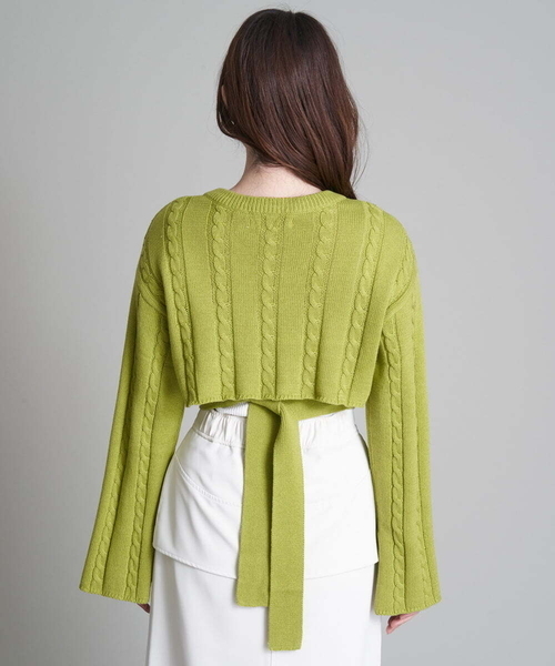 A de a.v.v（アードアー・ヴェ・ヴェ）の「2WAYスリーブスリットニット（ニット/セーター・レディース・ピンク/グリーン/ブラック・38/36）」の22枚目の写真