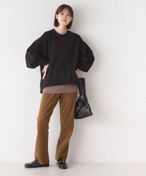 OMNES(オムネス)の「裏毛ボリューム袖裾ラウンドプルオーバー長袖(その他トップス・レディース・ブラック/アイボリー/ラベンダー/ブルー・FREE)」の9枚目の写真
