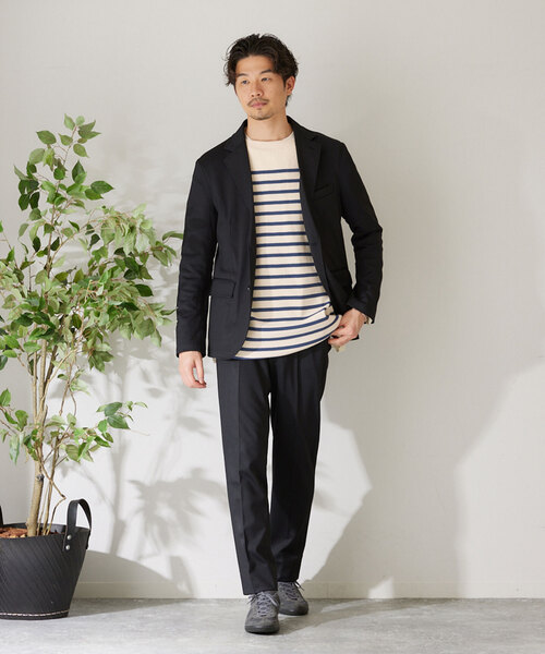 417 EDIFICE（フォーワンセブンエディフィス）の「コットンライクポリボーダーニット（ニット/セーター・メンズ・ブラック/ホワイト/グリーン/ラベンダー・MEDIUM/LARGE）」の11枚目の写真