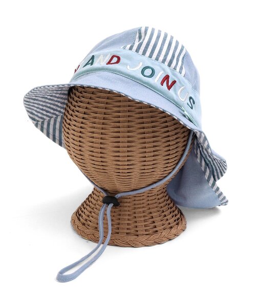 BIT'Z（ビッツ）の「日よけハット（ハット・キッズ・ブルー/カーキ/ブラック・48/52/50/54）」の3枚目の写真