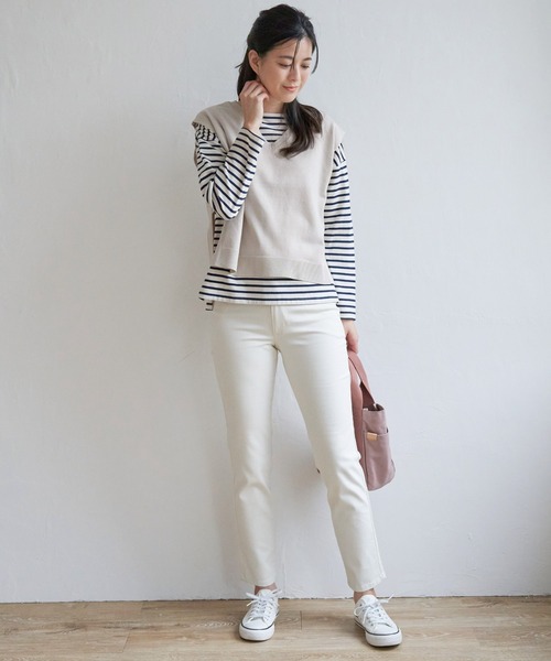 ikka（イッカ）の「【2点セット】ニットベストシャツワンピセット（ワンピース・レディース・グレー/ベージュ/ブラック・S/M/L）」の12枚目の写真