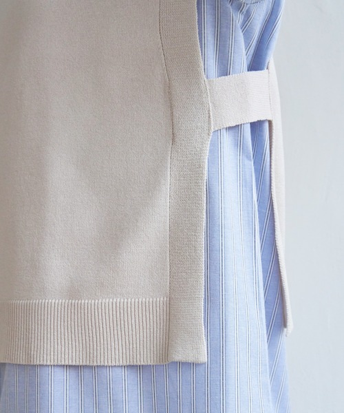 ikka（イッカ）の「【2点セット】ニットベストシャツワンピセット（ワンピース・レディース・グレー/ベージュ/ブラック・S/M/L）」の19枚目の写真