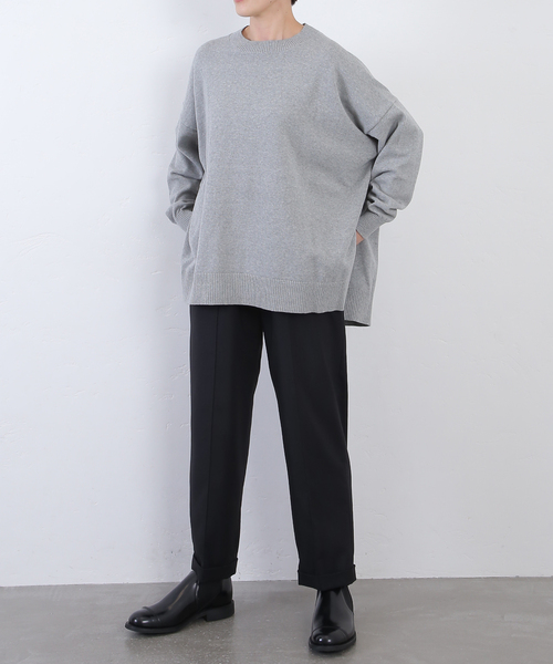美品 2022SS JOURNAL STANDARD LUXE ジャーナルスタンダードラックス ドライテンジククルーネックベスト/ブラック【2400013371650】 JOURNAL STANDARD LUXE（ジャーナルスタンダード ラックス） ニット