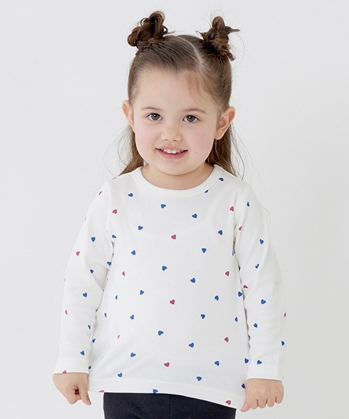 petit main(プティマイン)の「【プティプラ】GIRLS長袖Tシャツ(Tシャツ/カットソー・キッズ・イエロー/ラベンダー/レッド/ライトピンク/サックスブルー/アイボリー/オフホワイト/ネイビー・100cm/120cm/80cm/90cm/130cm/110cm)」の13枚目の写真