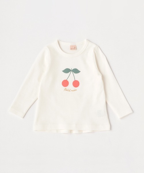 petit main(プティマイン)の「【プティプラ】GIRLS長袖Tシャツ(Tシャツ/カットソー・キッズ・イエロー/ラベンダー/レッド/ライトピンク/サックスブルー/アイボリー/オフホワイト/ネイビー・100cm/120cm/80cm/90cm/130cm/110cm)」の10枚目の写真