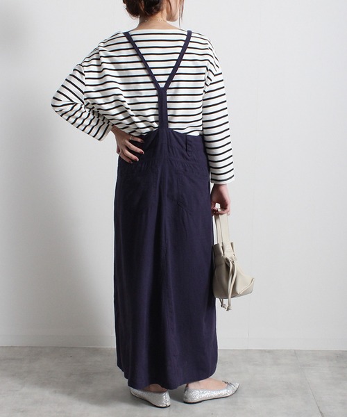 Fizz（フィズ）の「【Fizz/フィズ】　リネンレーヨンマキシ丈サロペットスカート（サロペット/オーバーオール・レディース・ベージュ/ネイビー/ブラウン・M）」の18枚目の写真