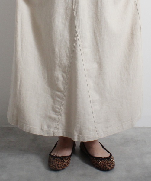 Fizz（フィズ）の「【Fizz/フィズ】　リネンレーヨンマキシ丈サロペットスカート（サロペット/オーバーオール・レディース・ベージュ/ネイビー/ブラウン・M）」の11枚目の写真