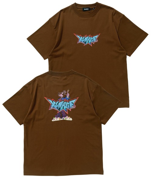 XLARGE（エクストララージ）の「BURNING MONSTER 1 S/S TEE（Tシャツ/カットソー・メンズ・ブラウン/ブラック/ホワイト・L/XL/M/S）」の3枚目の写真