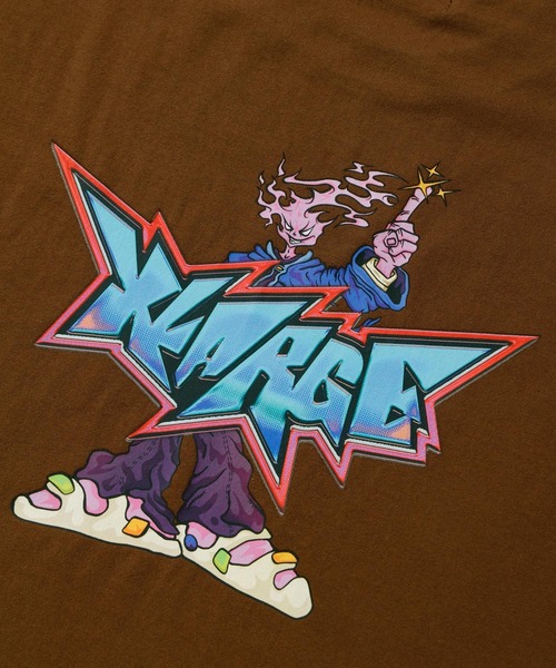 XLARGE（エクストララージ）の「BURNING MONSTER 1 S/S TEE（Tシャツ/カットソー・メンズ・ブラウン/ブラック/ホワイト・L/XL/M/S）」の6枚目の写真