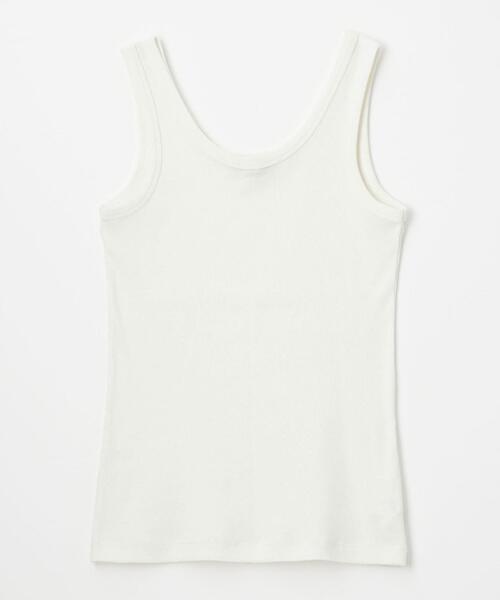green label relaxing（グリーンレーベルリラクシング）の「Re`ep Cotton リープコットン リブ タンクトップ（タンクトップ・レディース・ブラック/ホワイト/モカ・FREE）」の2枚目の写真