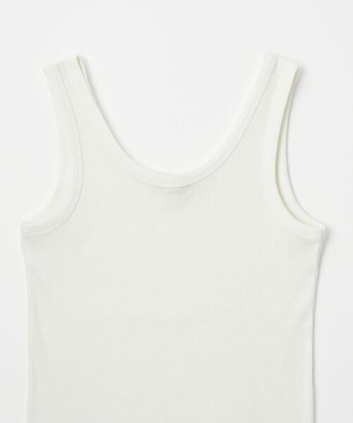 green label relaxing（グリーンレーベルリラクシング）の「Re`ep Cotton リープコットン リブ タンクトップ（タンクトップ・レディース・ブラック/ホワイト/モカ・FREE）」の5枚目の写真