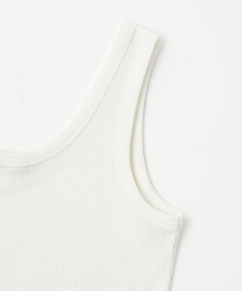 green label relaxing（グリーンレーベルリラクシング）の「Re`ep Cotton リープコットン リブ タンクトップ（タンクトップ・レディース・ブラック/ホワイト/モカ・FREE）」の6枚目の写真