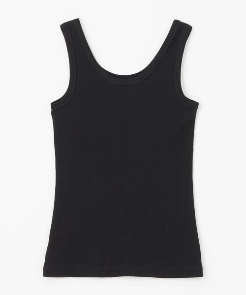 green label relaxing（グリーンレーベルリラクシング）の「Re`ep Cotton リープコットン リブ タンクトップ（タンクトップ・レディース・ブラック/ホワイト/モカ・FREE）」の8枚目の写真