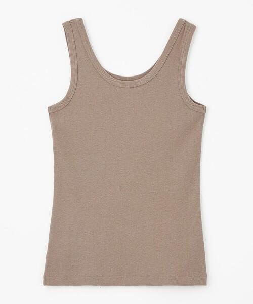 green label relaxing（グリーンレーベルリラクシング）の「Re`ep Cotton リープコットン リブ タンクトップ（タンクトップ・レディース・ブラック/ホワイト/モカ・FREE）」の11枚目の写真