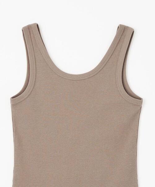 green label relaxing（グリーンレーベルリラクシング）の「Re`ep Cotton リープコットン リブ タンクトップ（タンクトップ・レディース・ブラック/ホワイト/モカ・FREE）」の12枚目の写真
