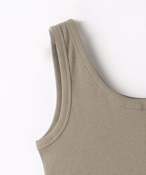 green label relaxing（グリーンレーベルリラクシング）の「Re`ep Cotton リープコットン リブ タンクトップ（タンクトップ・レディース・ブラック/ホワイト/モカ・FREE）」の17枚目の写真