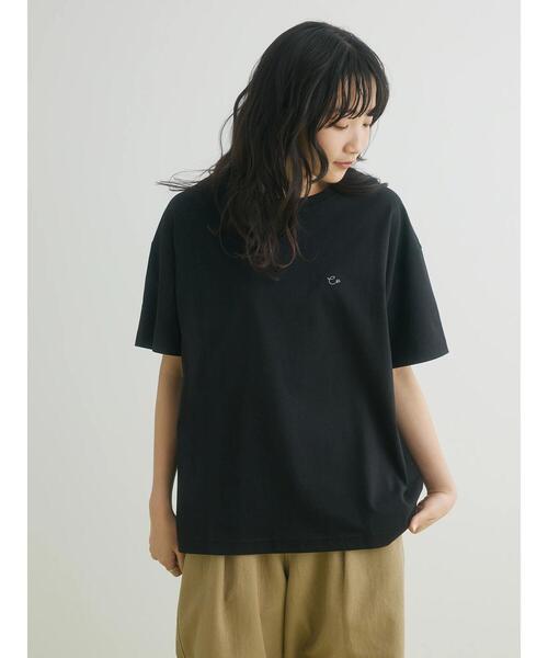 CRAFT STANDARD BOUTIQUE(クラフトスタンダードブティック)の「ワンポイント刺繍Tee(Tシャツ/カットソー・レディース・ホワイト/ブラック・M/L)」の11枚目の写真