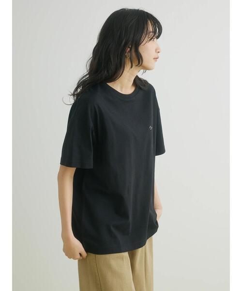 CRAFT STANDARD BOUTIQUE(クラフトスタンダードブティック)の「ワンポイント刺繍Tee(Tシャツ/カットソー・レディース・ホワイト/ブラック・M/L)」の12枚目の写真