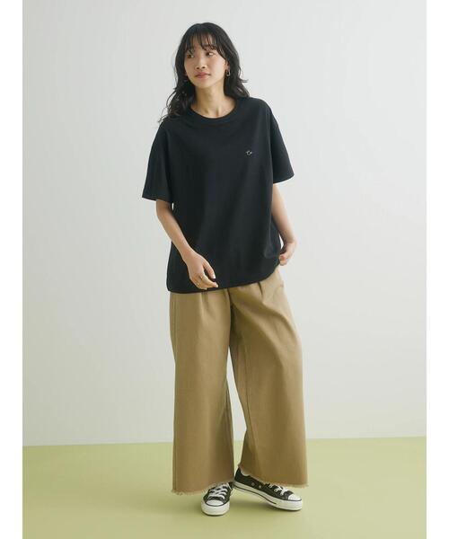 CRAFT STANDARD BOUTIQUE(クラフトスタンダードブティック)の「ワンポイント刺繍Tee(Tシャツ/カットソー・レディース・ホワイト/ブラック・M/L)」の18枚目の写真
