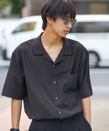 【BLUE STANDARD/ブルースタンダード】消臭 吸水速乾 接触冷感 UVカット ドライ ストレッチ オープンカラー 開襟 シャツ