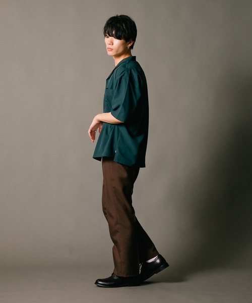 Blue Standard (ブルースタンダード)の「【BLUE STANDARD/ブルースタンダード】消臭 吸水速乾 接触冷感 UVカット ドライ ストレッチ オープンカラー 開襟 シャツ(シャツ/ブラウス・メンズ・カーキ/ベージュ/ブラック/ネイビー/グリーン・LARGE/X-LARGE/MEDIUM)」の20枚目の写真