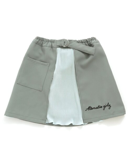 algy(アルジー)の「レイヤード風スカート(スカート・キッズ・ベージュ/ブラック/ミント・XX-SMALL/X-SMALL/SMALL/MEDIUM)」の3枚目の写真