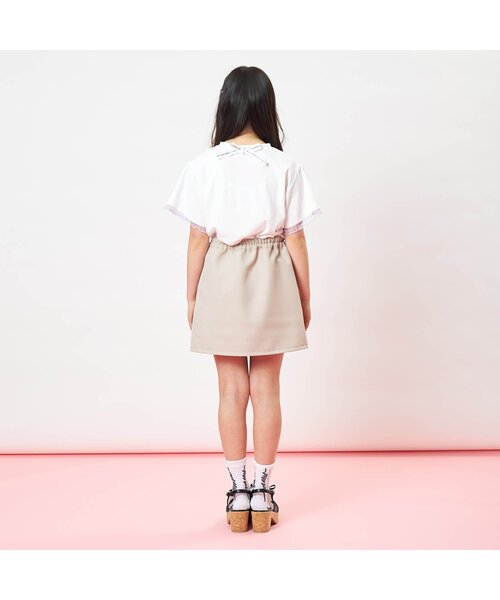 algy(アルジー)の「レイヤード風スカート(スカート・キッズ・ベージュ/ブラック/ミント・XX-SMALL/X-SMALL/SMALL/MEDIUM)」の4枚目の写真