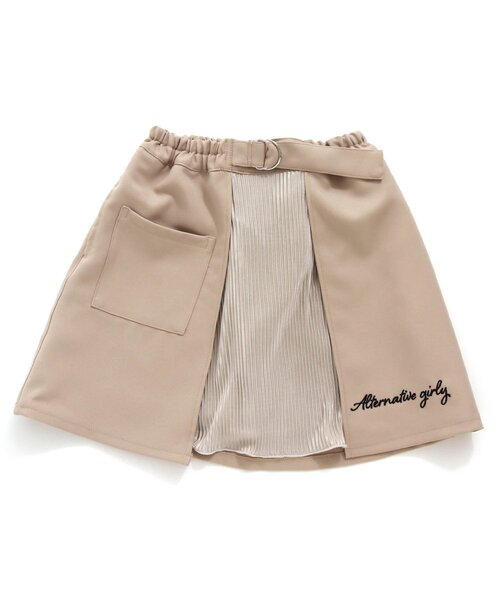 algy(アルジー)の「レイヤード風スカート(スカート・キッズ・ベージュ/ブラック/ミント・XX-SMALL/X-SMALL/SMALL/MEDIUM)」の14枚目の写真