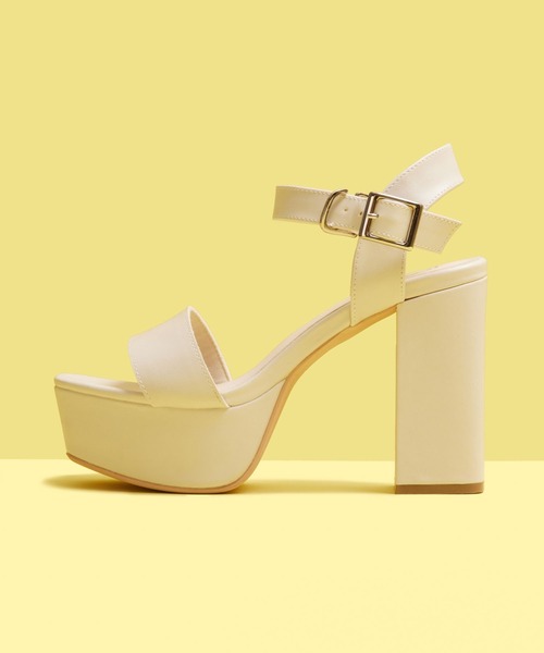 FOREVER 21（フォーエバー トゥエンティーワン）の「厚底ヒールサンダル（サンダル・レディース・ホワイト/ピンク系その他/ブラック・SMALL/MEDIUM/LARGE）」の10枚目の写真