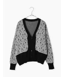 TSUHARU by Samansa Mos2 | ジャカード花柄配色カーディガン(カーディガン/ボレロ)