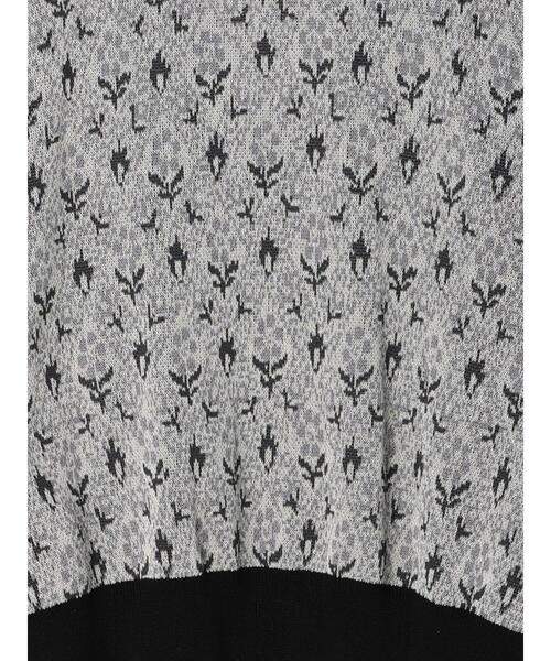 TSUHARU by Samansa Mos2（ツハルバイサマンサモスモス）の「ジャカード花柄配色カーディガン（カーディガン/ボレロ・レディース・ブラック/ベージュ・ﾌﾘ-）」の9枚目の写真