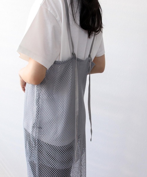 Three Four Time（ｽﾘｰﾌｫｰﾀｲﾑ）の「メッシュキャミワンピース＆Ｔシャツ（ワンピース・レディース・グレー/アイボリー/ブラック・FREE）」の18枚目の写真